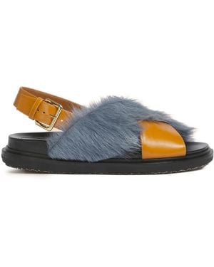 Marni Fussbett Criss-Cross Sandals - Blue