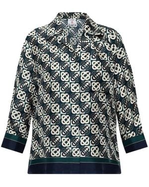 CASABLANCA Top De Pijama Con Monograma - Gris