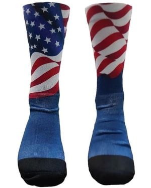 Reebok X Crossfit Usa-Print Socks - Blue
