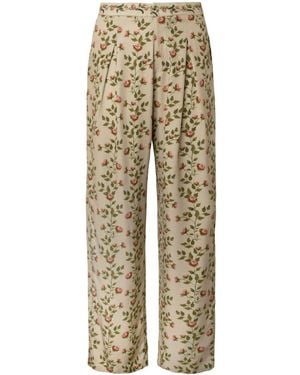 Agua Bendita Florecer Flared Trousers - Natural