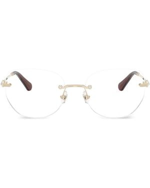 Swarovski Gafas Con Montura Redonda - Blanco
