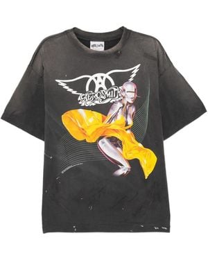 Le Mont St Michel Camiseta Con Estampado Gráfico - Gris