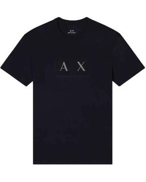 ARMANI EXCHANGE Rhinestone-Embellished T-Shirt - Blue