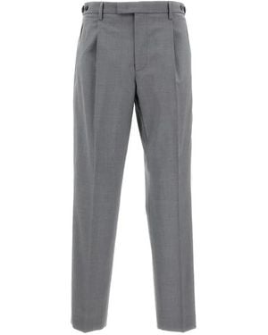 Barena Metallic Topstitching Trousers - Grey