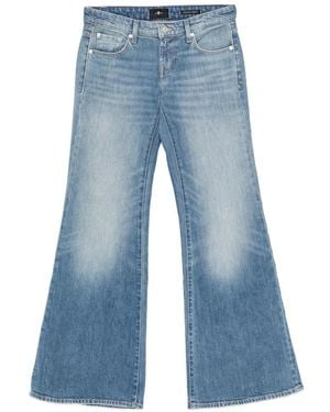 7 For All Mankind Low-Rise Flared Jeans - Blue