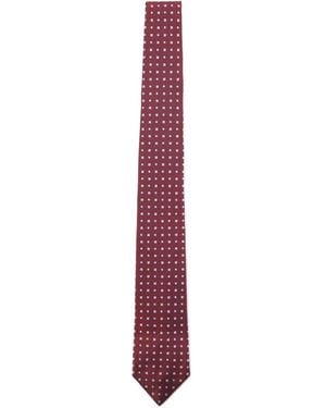 Kiton Cravate En Soie À Pois - Violet