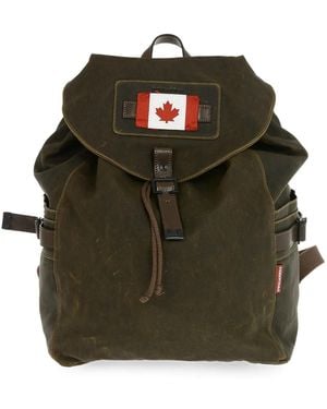 DSquared² Mochila Con Parche De Bandera Y Bolsillo Lateral - Verde