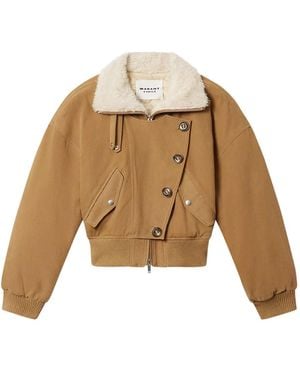 Isabel Marant Oana Buttoned Collar Jacket - Natural