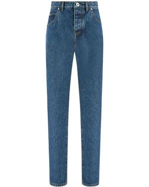 Ferragamo Halbhohe Straight-Leg-Jeans - Blau