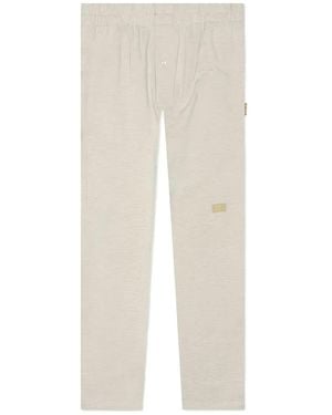 Advisory Board Crystals Logo-Patch Pants - White