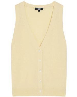 PAIGE Top Anika Con Botones - Neutro