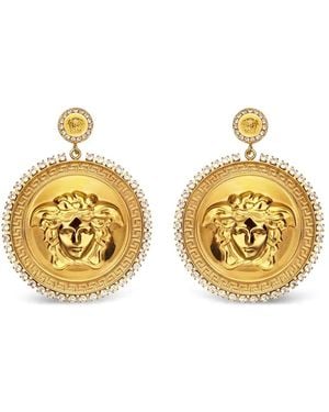 Versace Medusa-Head Earrings - Metallic