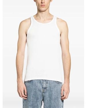 Second/Layer Pleaser Ribbed Tank Top - White