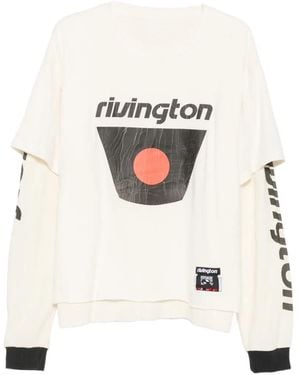 RIVINGTON roi Rebis Layered-Design Graphic-Print Jumper - White