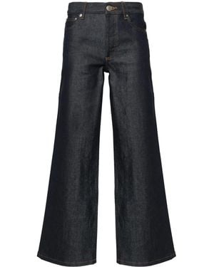 A.P.C. Jeans Dritti A Vita Alta - Blu
