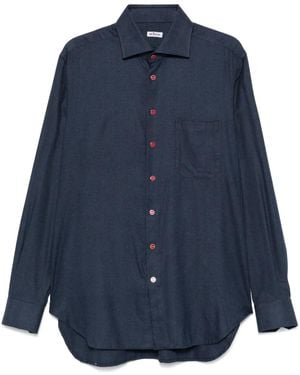 Kiton Flannel Shirt - Blue