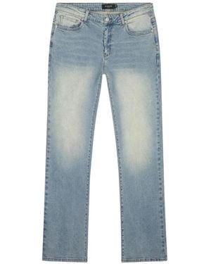 don't waste culture Quiono Washed-Effect Jeans - Blue