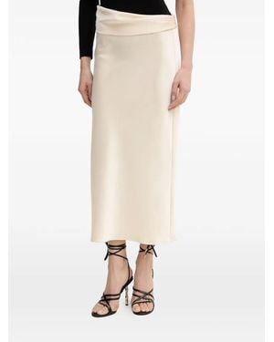 Patrizia Pepe Falda Midi Drapeada - Blanco