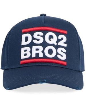 DSquared² Logo-Embroidered Baseball Cap - Blue