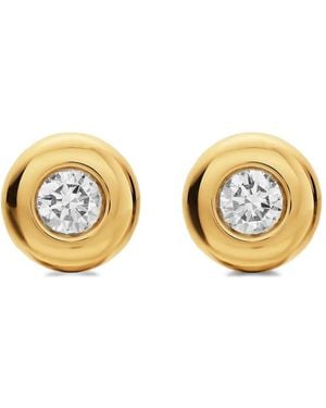 David Yurman Orecchini A Bottone Con Montatura A Castone - Metallizzato