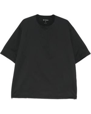 Goldwin Raglan-Sleeve Drawstring-Hem T-Shirt - Black