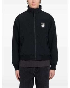 Stussy Logo-Patch Fleece-Lined Jacket - Blue