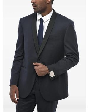 Corneliani Satin-Trim Shawl-Lapel Three-Piece Suit - Blue