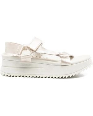 Pedro Garcia Touch-Strap Platform Sandals - White