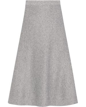 Rosetta Getty Flared Midi Skirt - Grey