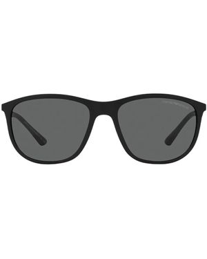 Emporio Armani Lunettes De Soleil À Monture Rectangulaire - Gris