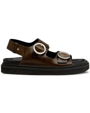 Ami Paris Leather Sandals - Black