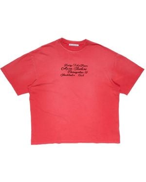 Acne Studios ロゴ Tシャツ - レッド