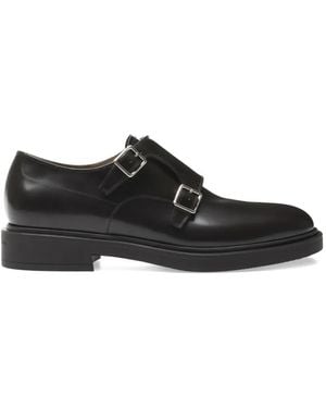 Gianvito Rossi Scott Leren Loafers - Zwart