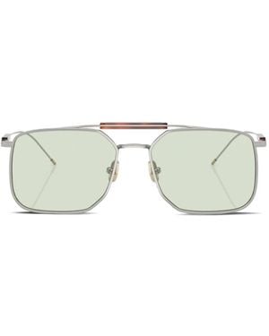 Brunello Cucinelli Square-Frame Sunglasses - Metallic