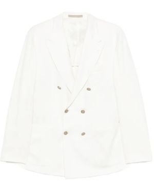 Eleventy Double-Breasted Blazer - White