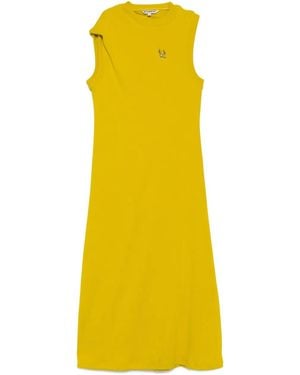 Melitta Baumeister Pierced Midi Dress - Yellow
