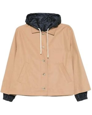 Herno Reversible Gabardine Parka Coat - Natural