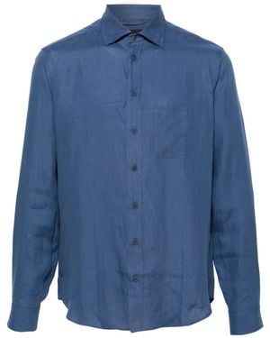 Sease Button-Up Hemp Shirt - Blue
