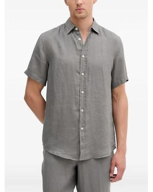 Benetton Buttoned Short-Sleeve Shirt - Grey