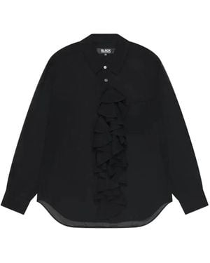 COMME DES GARÇON BLACK Ruffle-Trimmed Shirt - Black