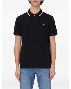 Paul Smith Broad Stripe Zebra Polo Shirt - Black