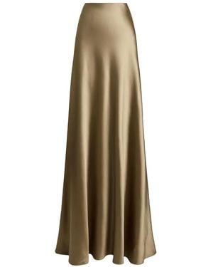 Ralph Lauren Masina Satin Maxi Skirt - Natural