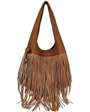 Le Pandorine Fringe-Detail Shoulder Bag - Brown