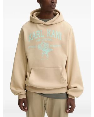 Karlkani Logo-Print Hoodie - Natural