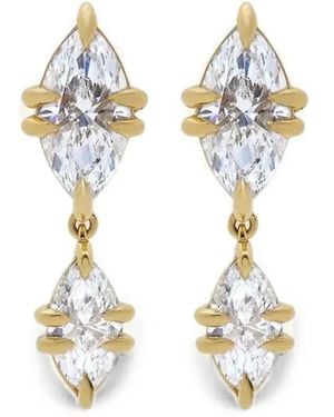 Jewels Aficionado Boucles D'Oreilles Pendantes Celestia À Diamant - Blanc