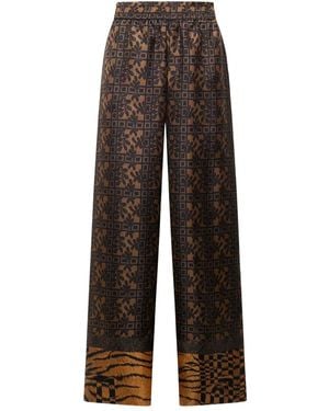 Pierre Louis Mascia All-Over Print Trousers - Brown