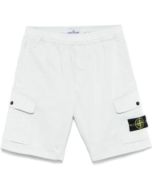 Stone Island Jersey Trainingsshorts - Wit