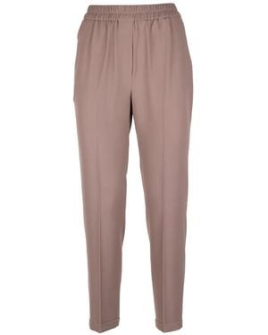 Via Masini 80 Pantalon De Jogging À Taille Élastique - Natural