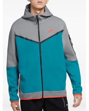 Nike Colour-Blocked Zip-Up Hoodie - Blue