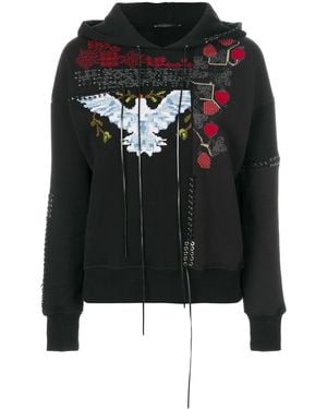 McQueen Geborduurd Hoodie - Zwart
